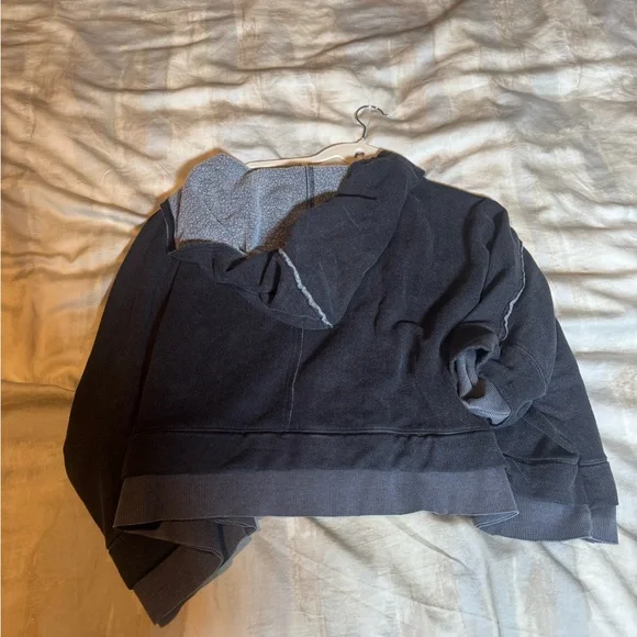 Black and Gray Hooded Sweatshirt Free people - Picture 2 of 2